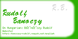 rudolf banoczy business card